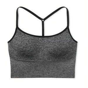 Two Victorias Secret Pink ACTIVE SEAMLESS AIR SPORTS BRA pure black marl LARGE